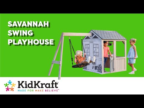 Savannah Swing Playhouse I KidKraft Wooden Outdoor Playhouses