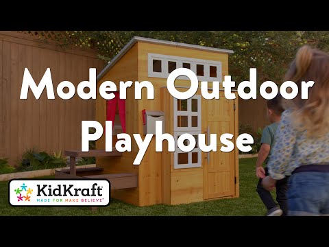 Modern Outdoor Playhouse | KidKraft Wooden Outdoor Playhouses