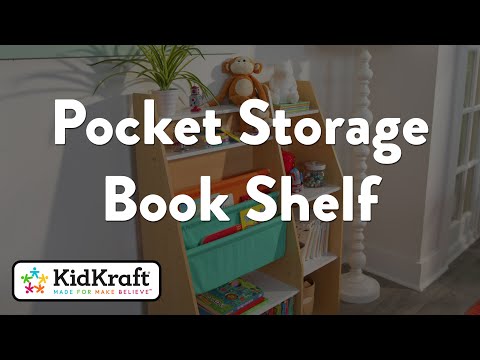 Pocket Storage Bookshelf - Natural | KidKraft Wooden Furniture