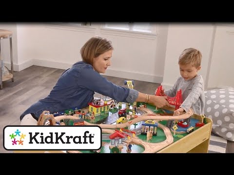 Adventure Town Railway Train Set & Table with EZ Kraft Assembly‚Ñ¢ Toy demo by KidKraft