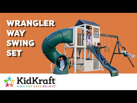 Wrangler Way Swing Set I KidKraft Wooden Swing Sets